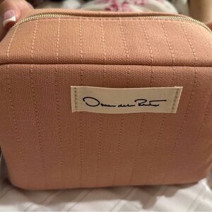 Oscar de la Renta Peach Cosmetic Bag